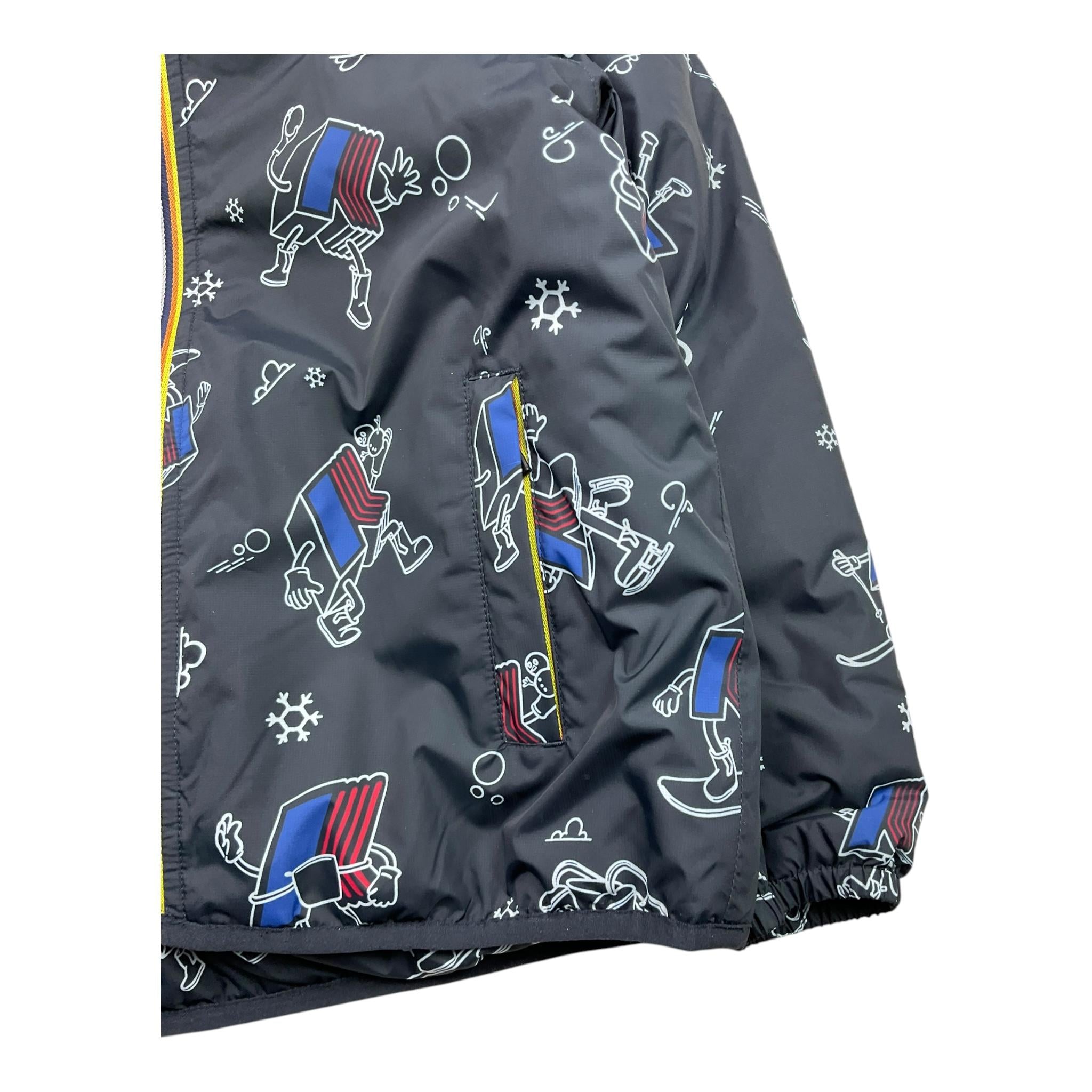 K-WAY giubbino tinta unita con zip e cappuccio Blu per Bambino K1127IW BLU K-WAY