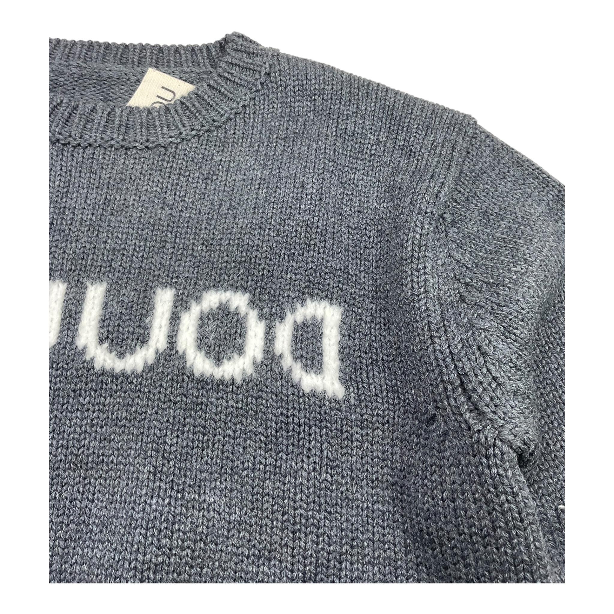 DOU DOU maglia girocollo tinta unita con logo Grigio per Bambino DV9P20 GRIGIO DOU DOU