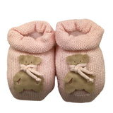 STORY LORIS babbucce tinta unita con orso Rosa per Neonata 3203 ROSA STORY LORIS