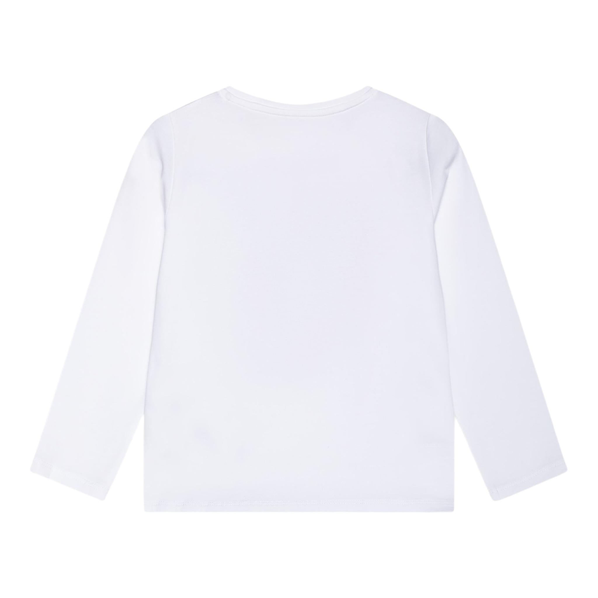 GUESS shirt girocollo tinta unita con stampa in contrasto Bianco per Neonata A4YI01K6YWA BIANCO GUESS