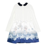 MONNALISA abito bicolore con stampa frozen Bianco per Bambina 11D926NP BIANCO MONNALISA