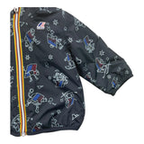 K-WAY giubbino tinta unita con zip cappuccio e fantasia Blu per Neonato K41467W BLU K-WAY