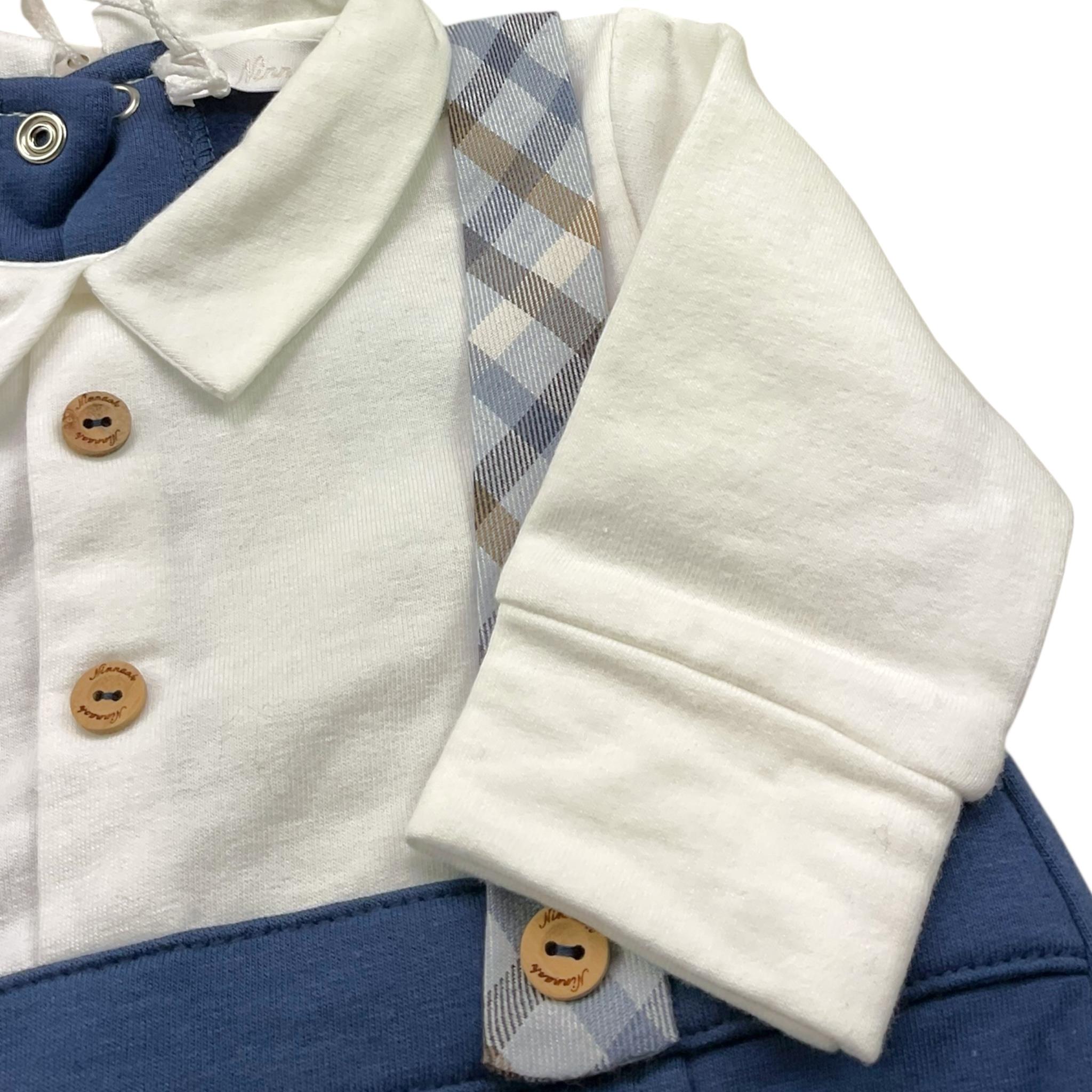 NINNAOH tutina tinta unita con fantasia Bianco per Neonato I21247T BIANCO NINNAOH