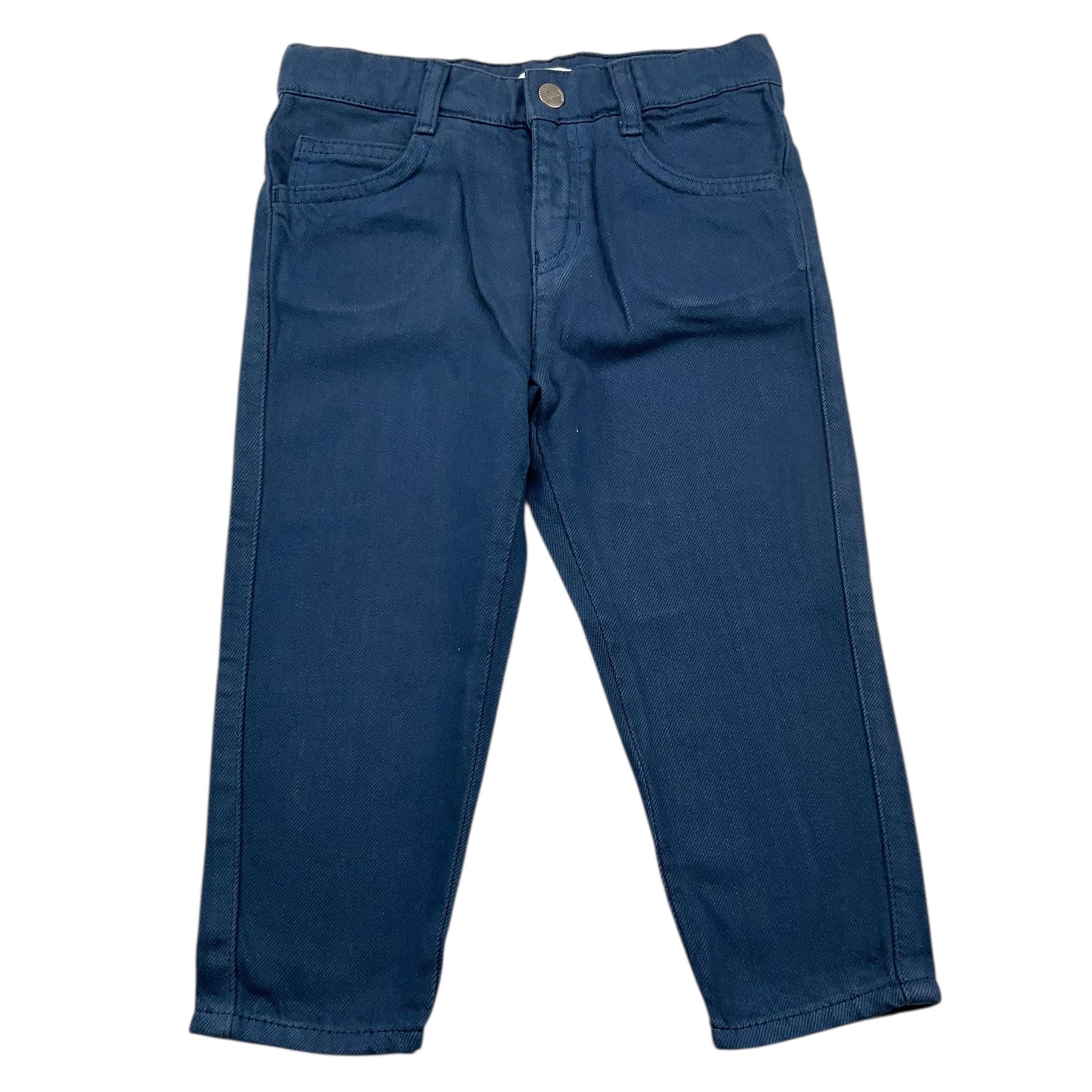 EMPORIO ARMANI pantalone tinta unita con girovita regolabile Blu per Bambino 6RHJ02 BLU EMPORIO ARMANI