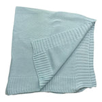 WEDOBLE coperta tinta unita con ricami Azzurro per Neonato COPAZZ AZZURRO WEDOBLE