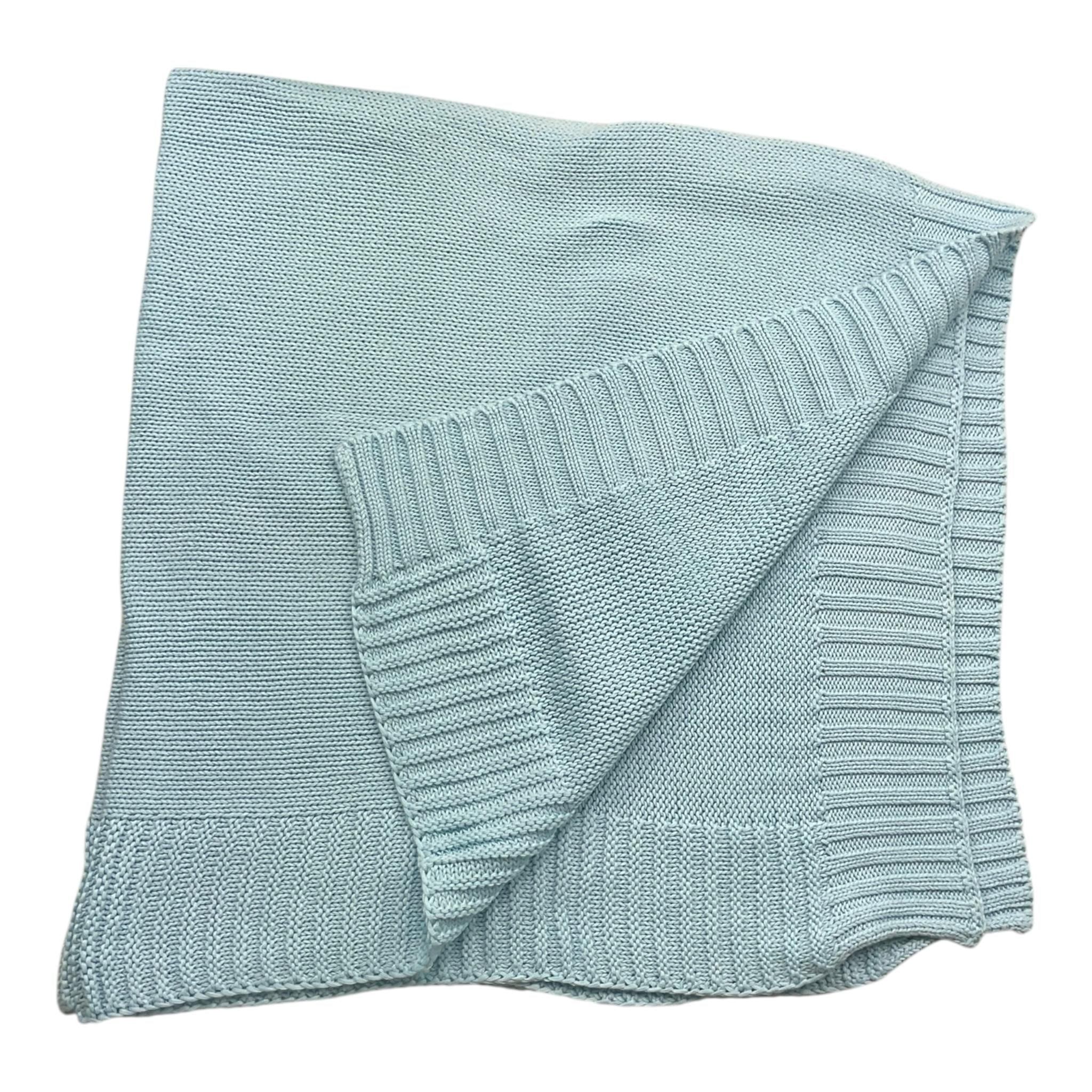 WEDOBLE coperta tinta unita con ricami Azzurro per Neonato COPAZZ AZZURRO WEDOBLE