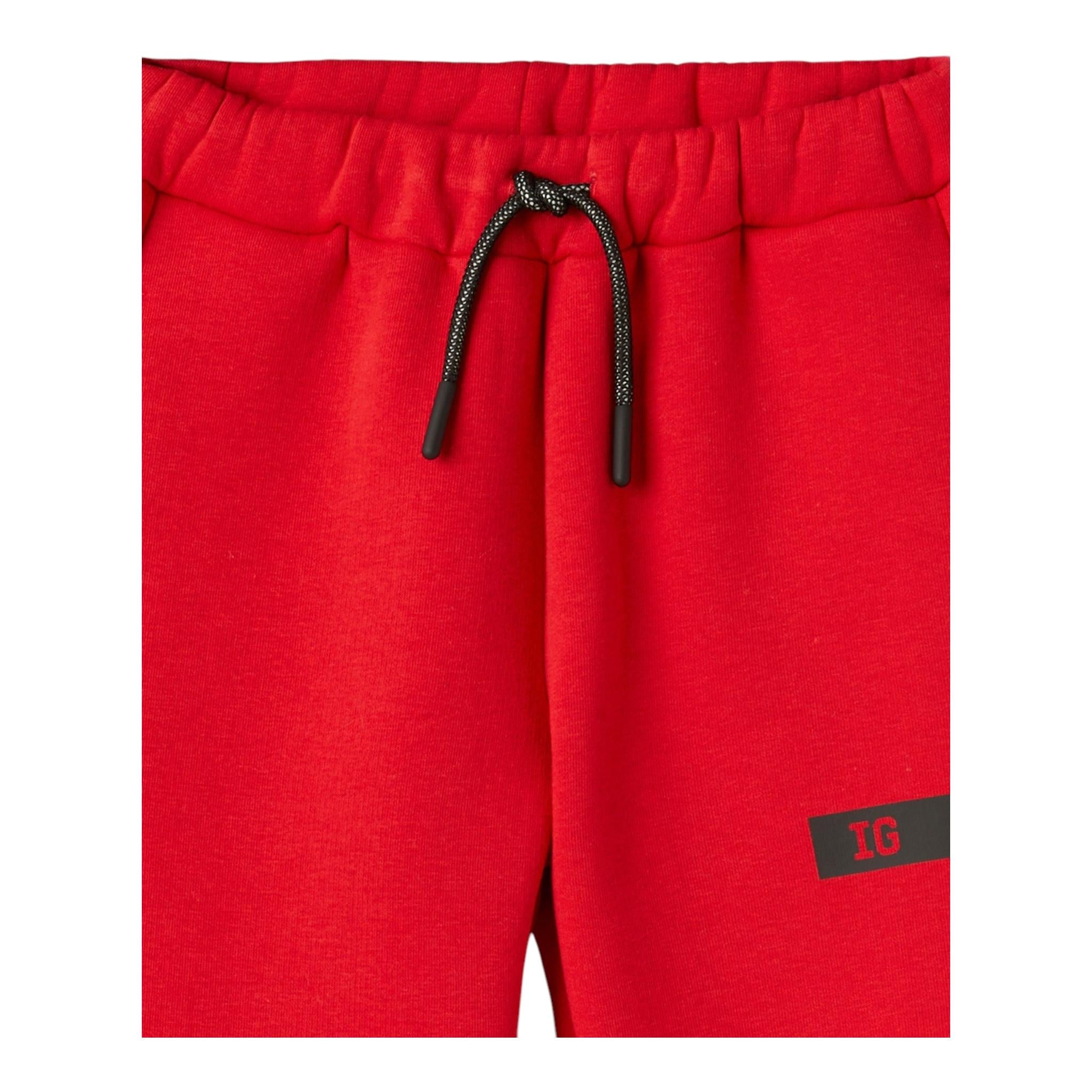 IL GUFO pantalone tuta tinta unita con stampa logo Rosso per Bambino A24PL398M0136 ROSSO IL GUFO