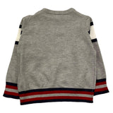 TRUSSARDI maglia girocollo tinta unita con profili in contrasto Grigio per Neonato TIA25030MA GRIGIO TRUSSARDI
