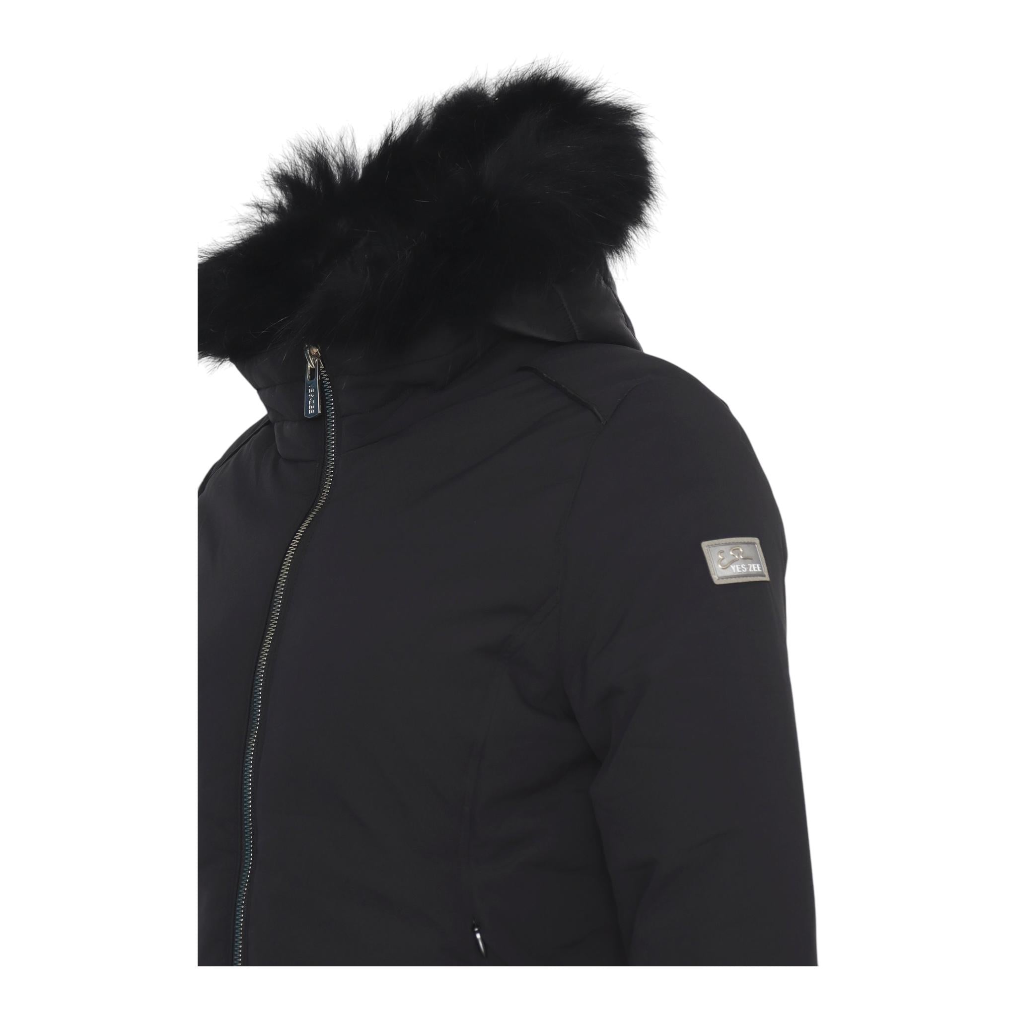 YES ZEE giubbino tinta unita con zip e cappuccio Nero per Bambina 3082 NERO YES ZEE