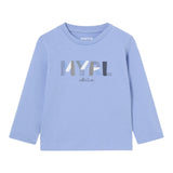 MAYORAL shrit girocollo tinta unita con stampa in contrasto Azzurro per Neonato 108NXX AZZURRO MAYORAL