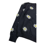 MONNALISA maglia girocollo tinta unita con stampa floreale Nero per Bambina 48601 NERO MONNALISA