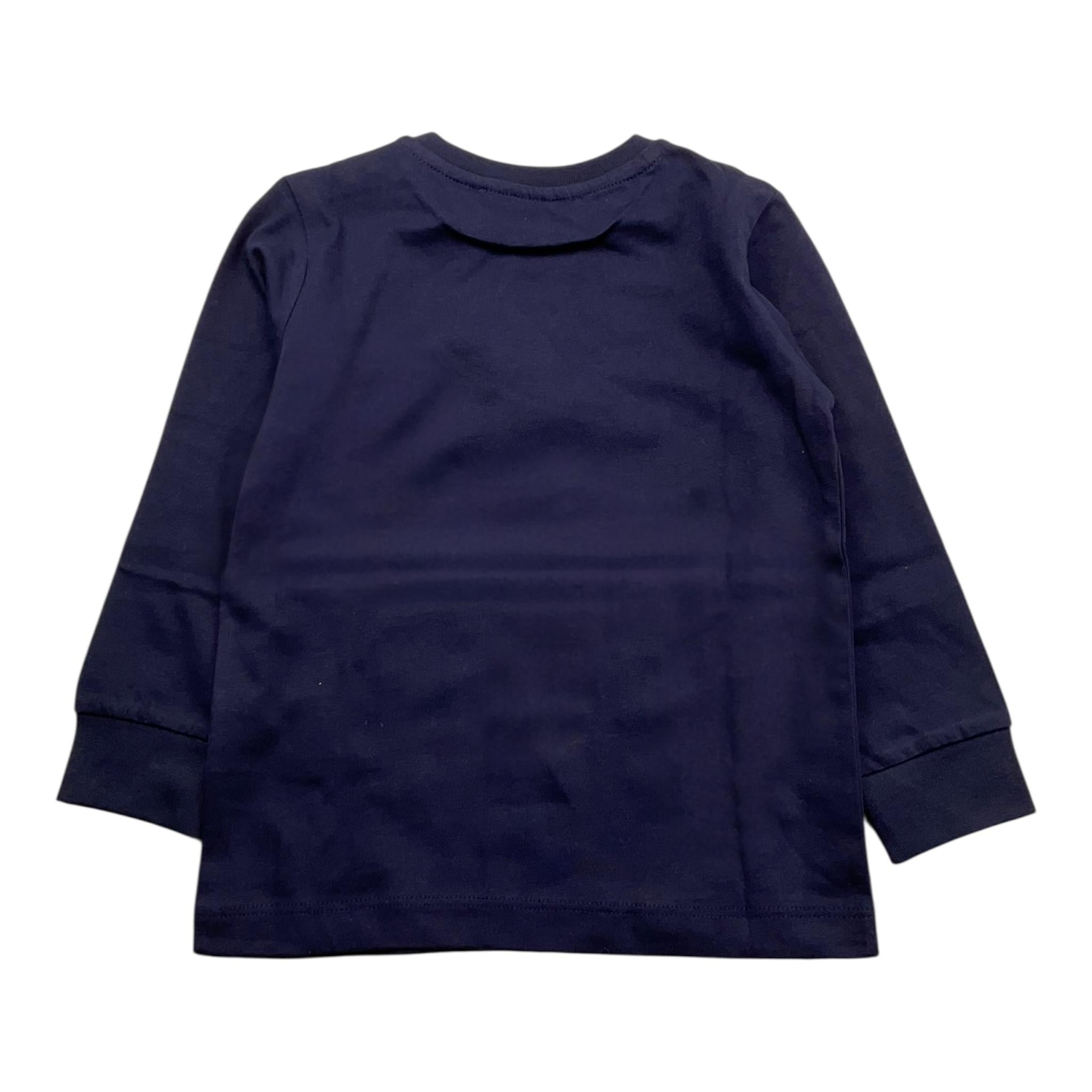 CESARE PACIOTTI shirt girocollo tinta unita con stampa in contrasto Blu per Neonato TSP5370B BLU CESARE PACIOTTI