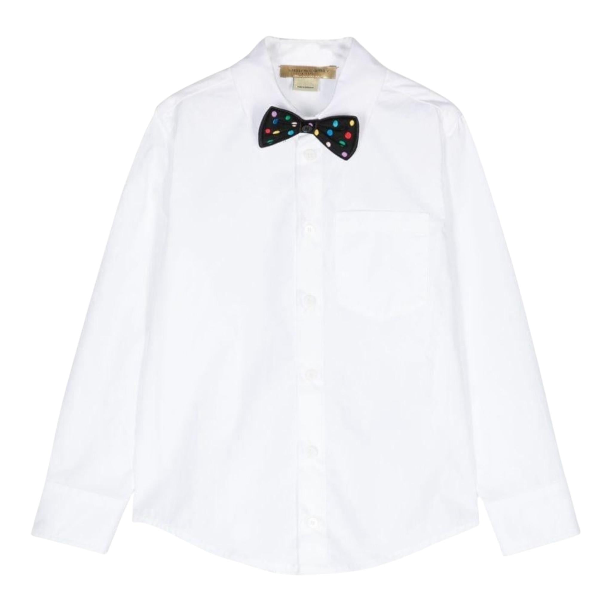 STELLA McCARTNEY camicia tinta unita con papillions  Bianco per Bambino TV5P20 BIANCO STELLA McCARTNEY