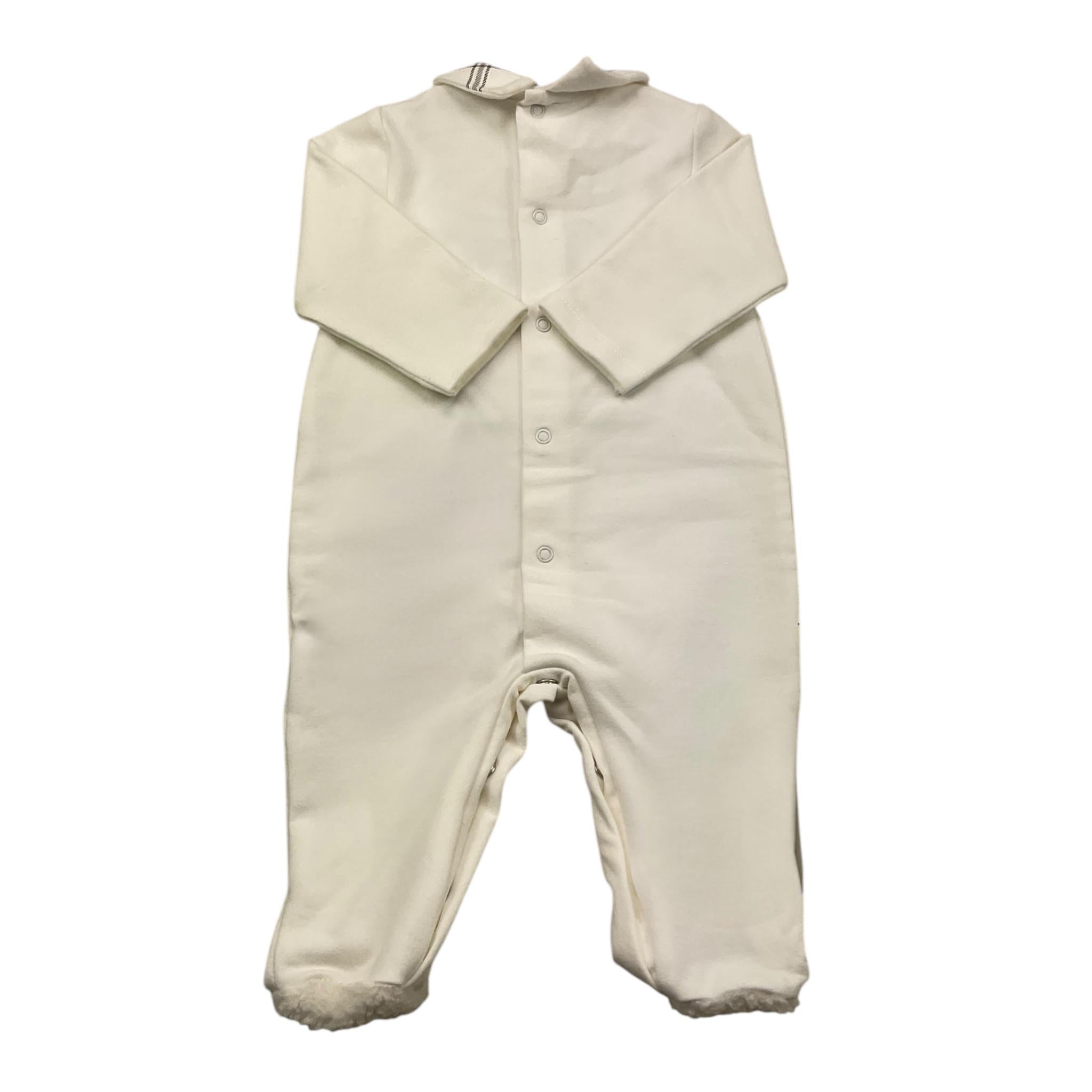 LE BEBE' tutina manica lunga tinta unita cn orsi Panna per Neonato LBB5084 PANNA LE BEBE'
