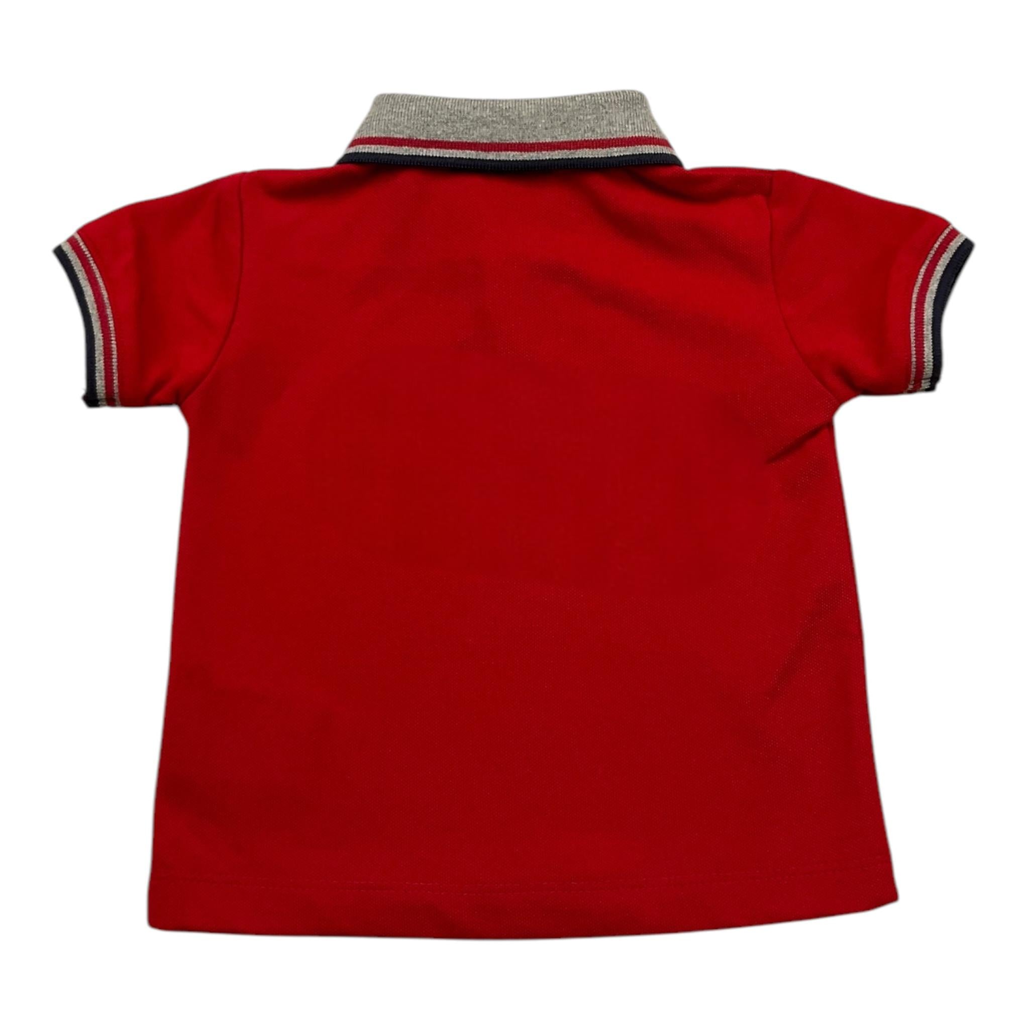 TRUSSARDI polo mezza manica tinta unita cn colletto in contrasto Rosso per Neonato TIA25033PO ROSSO TRUSSARDI