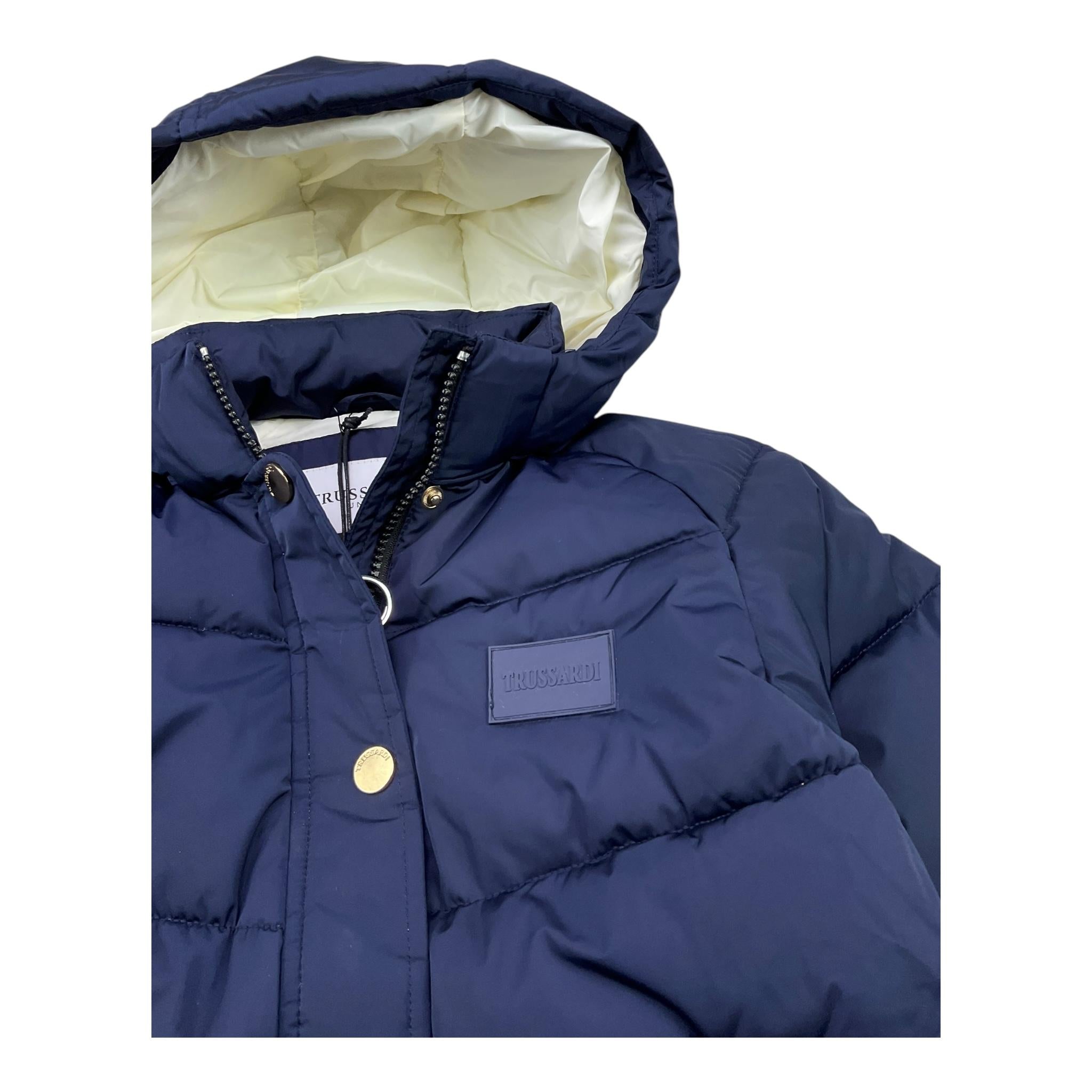 TRUSSARDI giubbino tinta unita modello lungo Blu per Bambino TGA25004PI BLU TRUSSARDI