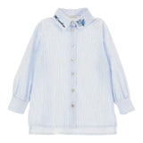 MONNALISA camicia tinta unita con fantasia a righe Bianco per Bambina 11B301 BIANCO MONNALISA