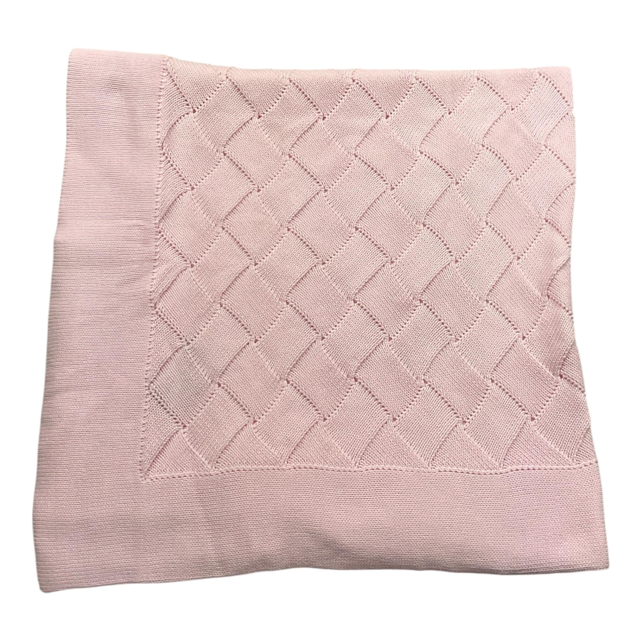 WEDOBLE coperta tinta unita con ricami Rosa per Neonata COP ROSA WEDOBLE