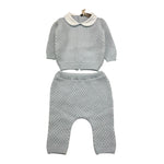LITTLE BEAR completo 2 pezzi maglia-ghettina tinta unita Azzurro per Neonato 9102XM AZZURRO LITTLE BEAR