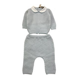 LITTLE BEAR completo 2 pezzi maglia-ghettina tinta unita Azzurro per Neonato 9102XM AZZURRO LITTLE BEAR
