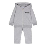 MOSCHINO completo 2 pezzi felpa-pantalone tinta unita Grigio per Neonato MUK04Y GRIGIO MOSCHINO
