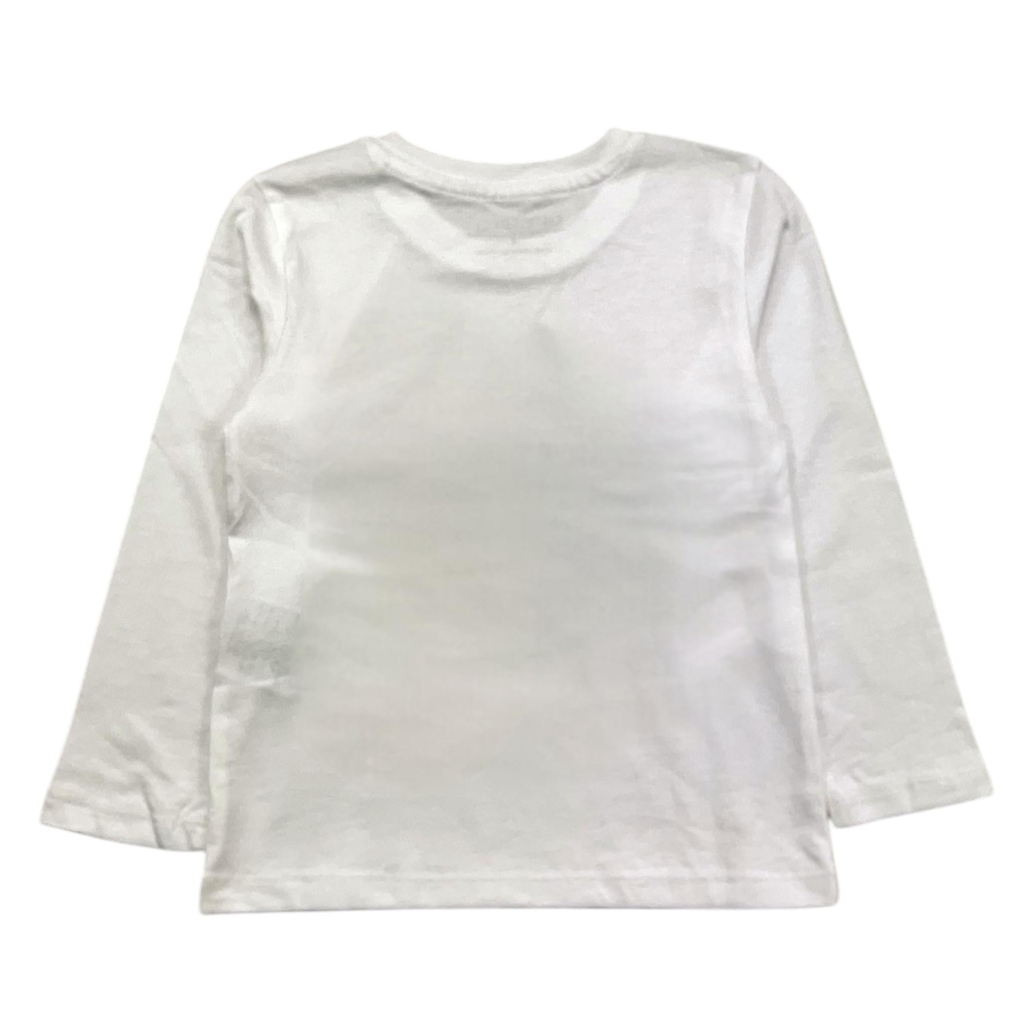 GUESS shirt girocollo tinta unita con stampa in contrasto Bianco per Neonata N4BI12I3Z14N BIANCO GUESS
