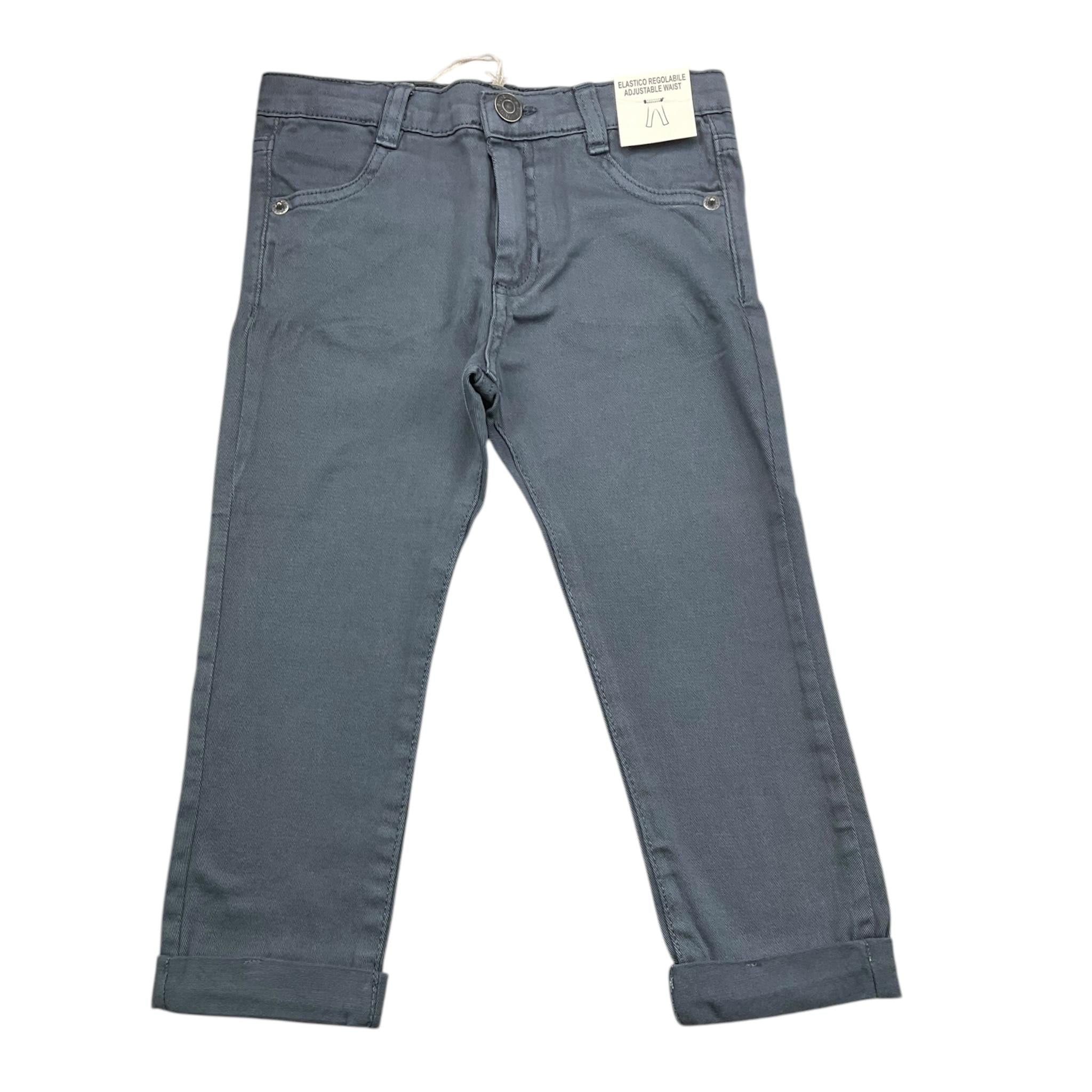 EMC jeans tinta unita con girovita regolabile Grigio per Neonato BZ7075 GRIGIO EMC