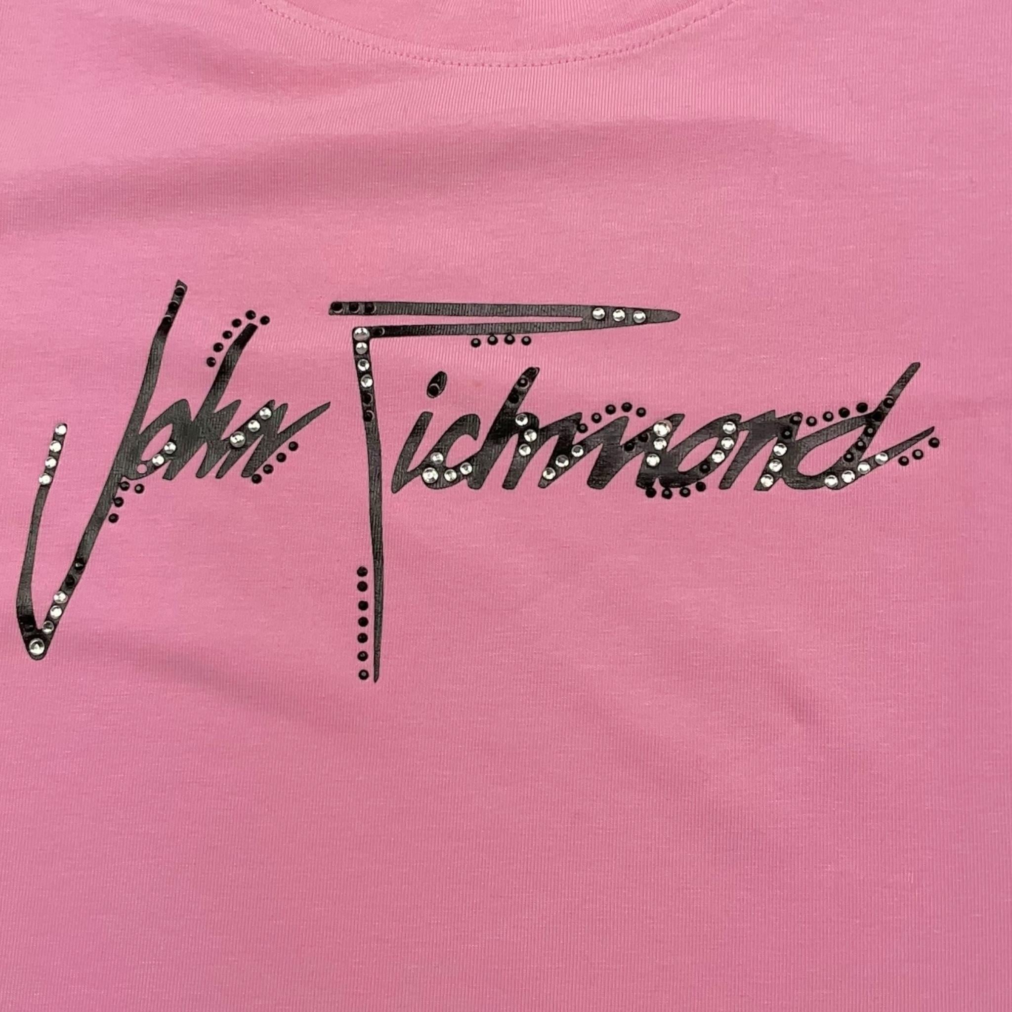 JOHN RICHMOND t-shirt girocollo tinta unita con stampa Rosa per Bambina RGA24133TS ROSA JOHN RICHMOND