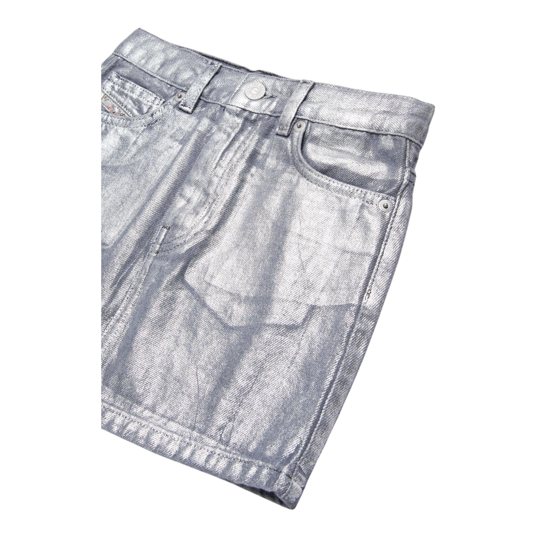DIESEL gonna tinta unita con girovita regolabile Argento per Bambina J00958 ARGENTO DIESEL