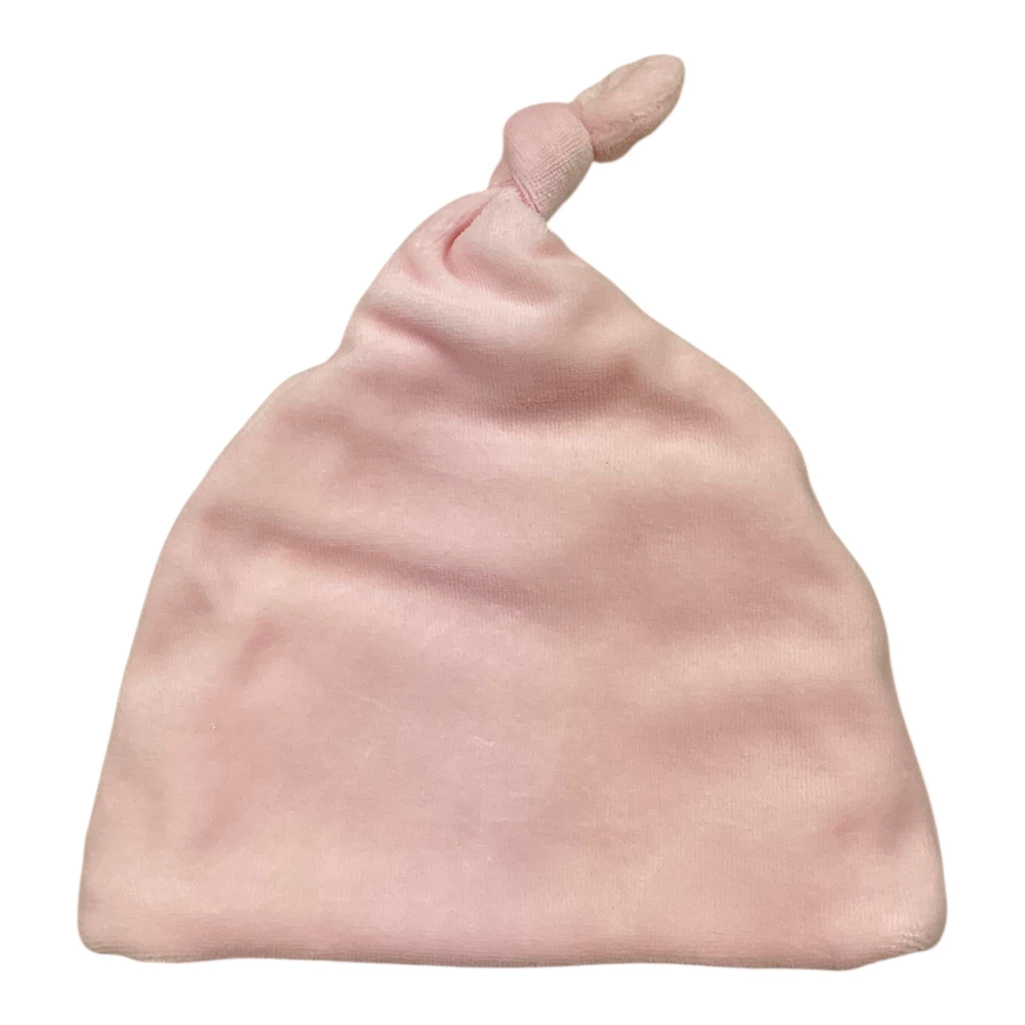 NANAN cappello tinta unita con stampa in velluto Rosa per Neonata I24053PCR ROSA NANAN