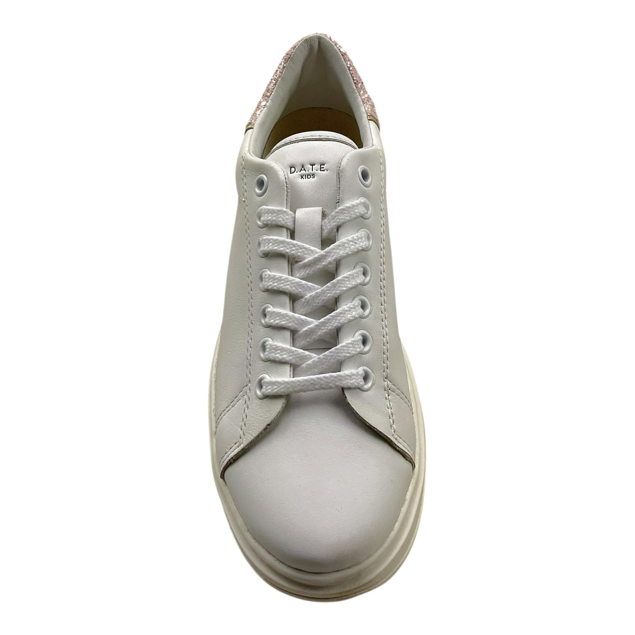 D.A.T.E. sneakers tinta unita con lacci e glitter Bianco per Bambina SFERAGLITTER BIANCO D.A.T.E.