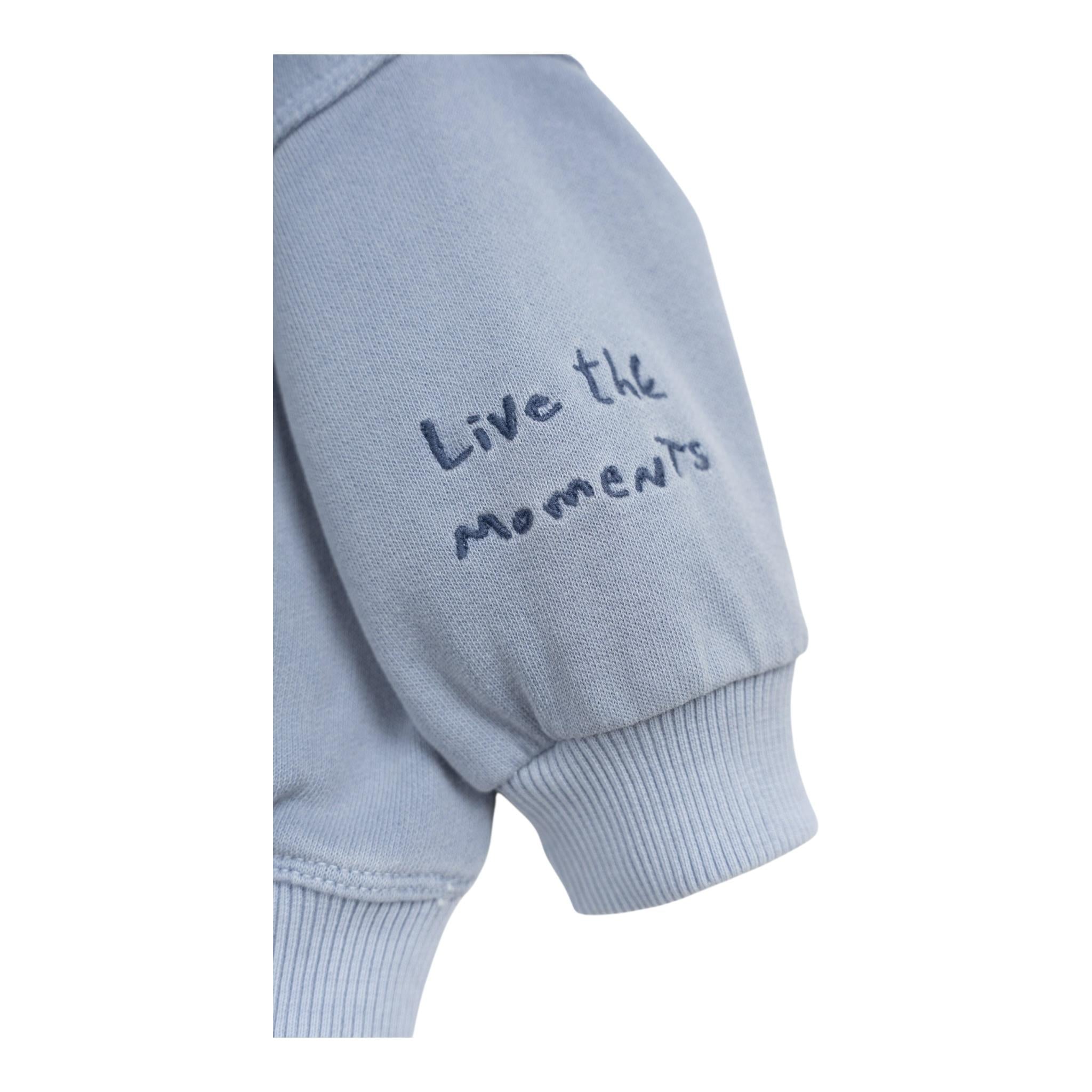 PLAY UP felpa tinta unita girocollo con stampa Azzurro per Neonato PA011AP10903N AZZURRO PLAY UP
