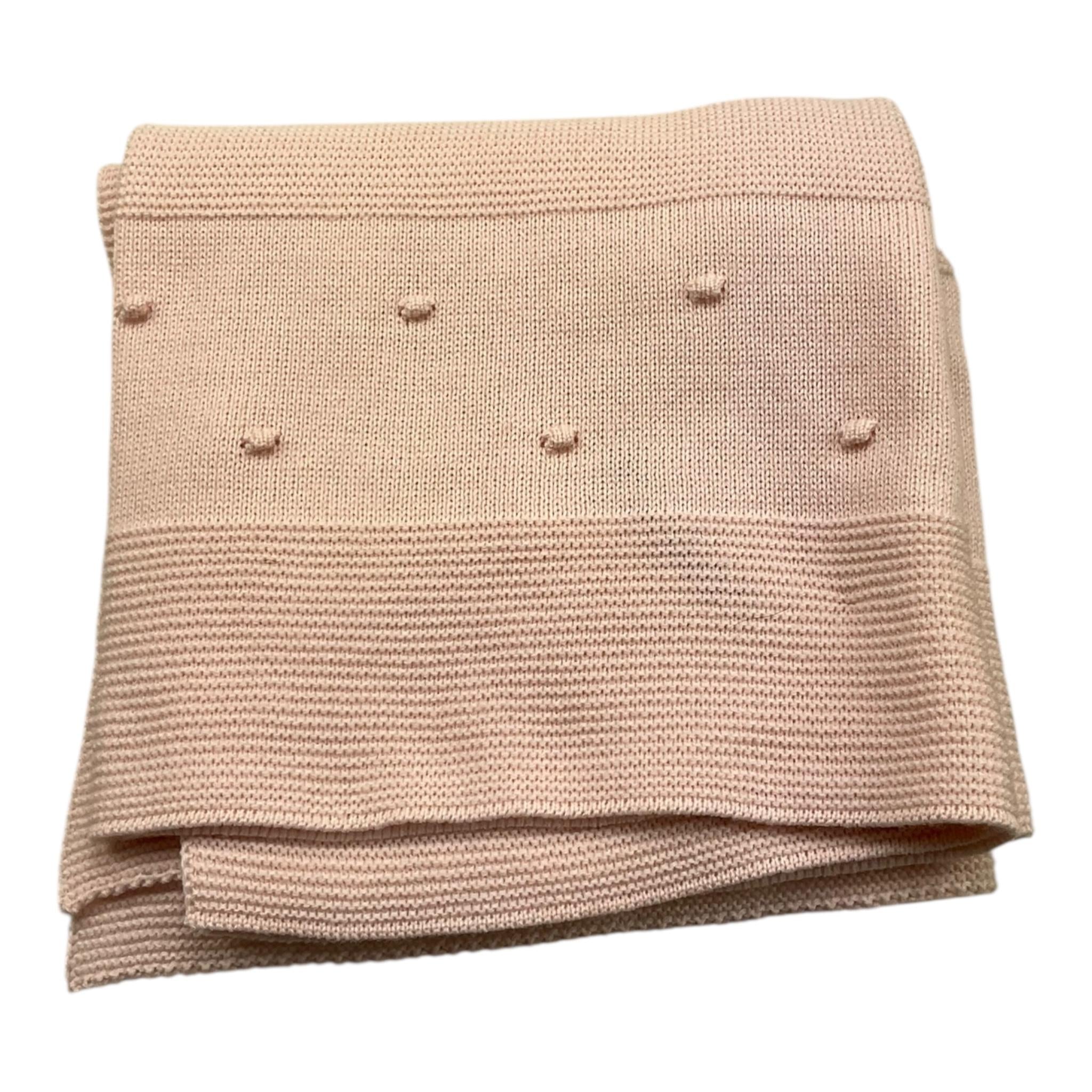 MAC ILUSIO'N coperta tinta unita con ricami Rosa per Neonata TO78 ROSA MAC ILUSIO'N