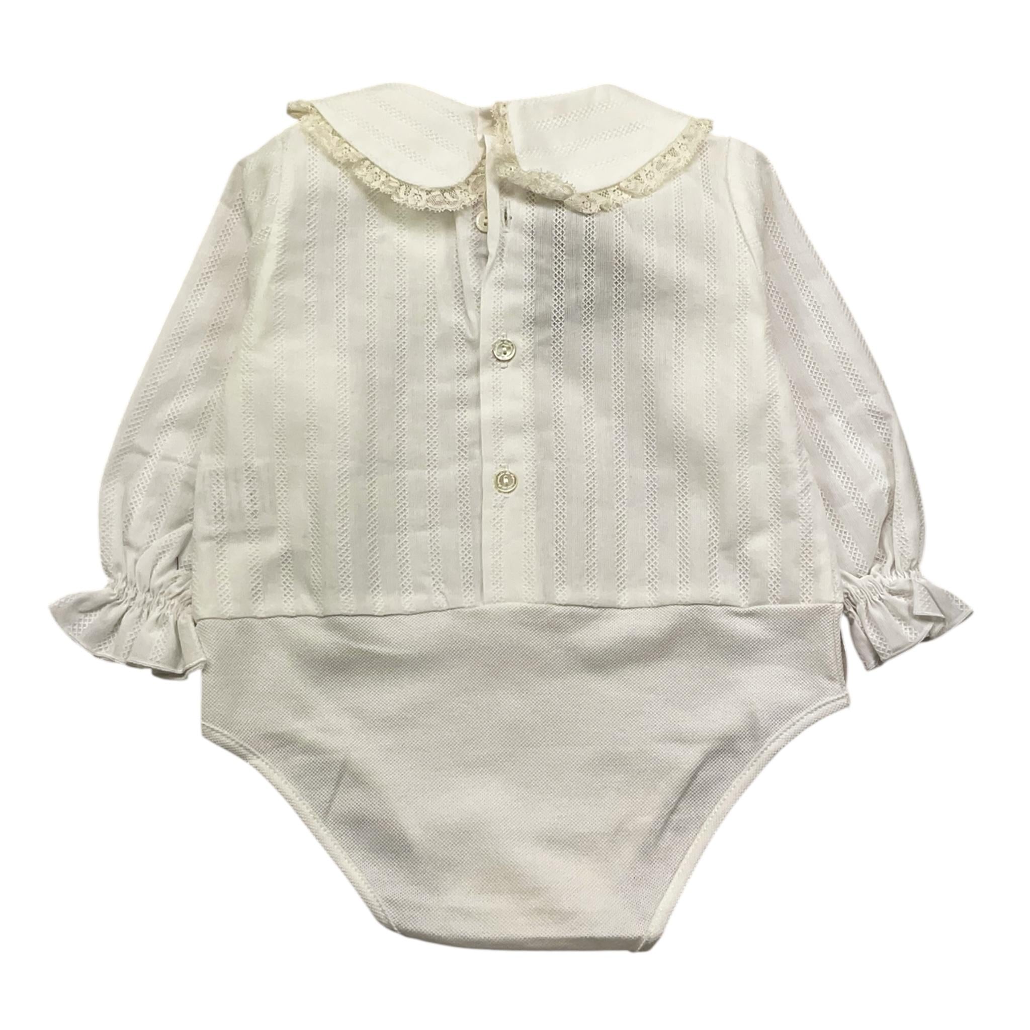 LA STUPENDERIA camicia manica lunga tinta unita Panna per Neonata TBBD58X PANNA LA STUPENDERIA