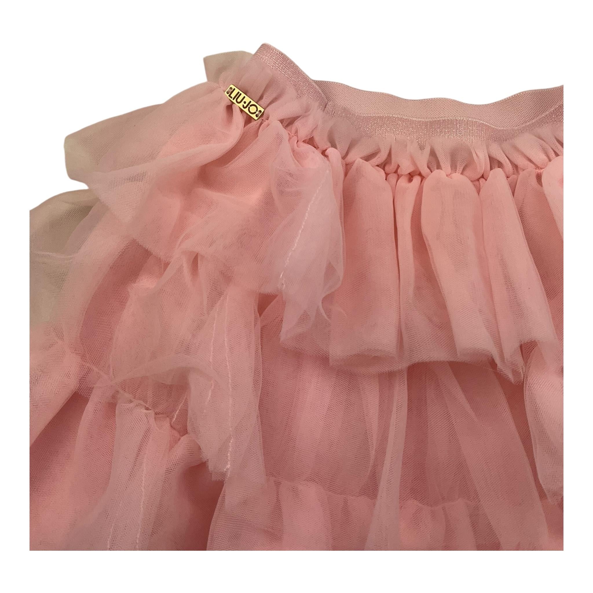 LIU JO gonna tricolore con tulle Rosa per Bambina KF4047X ROSA LIU JO