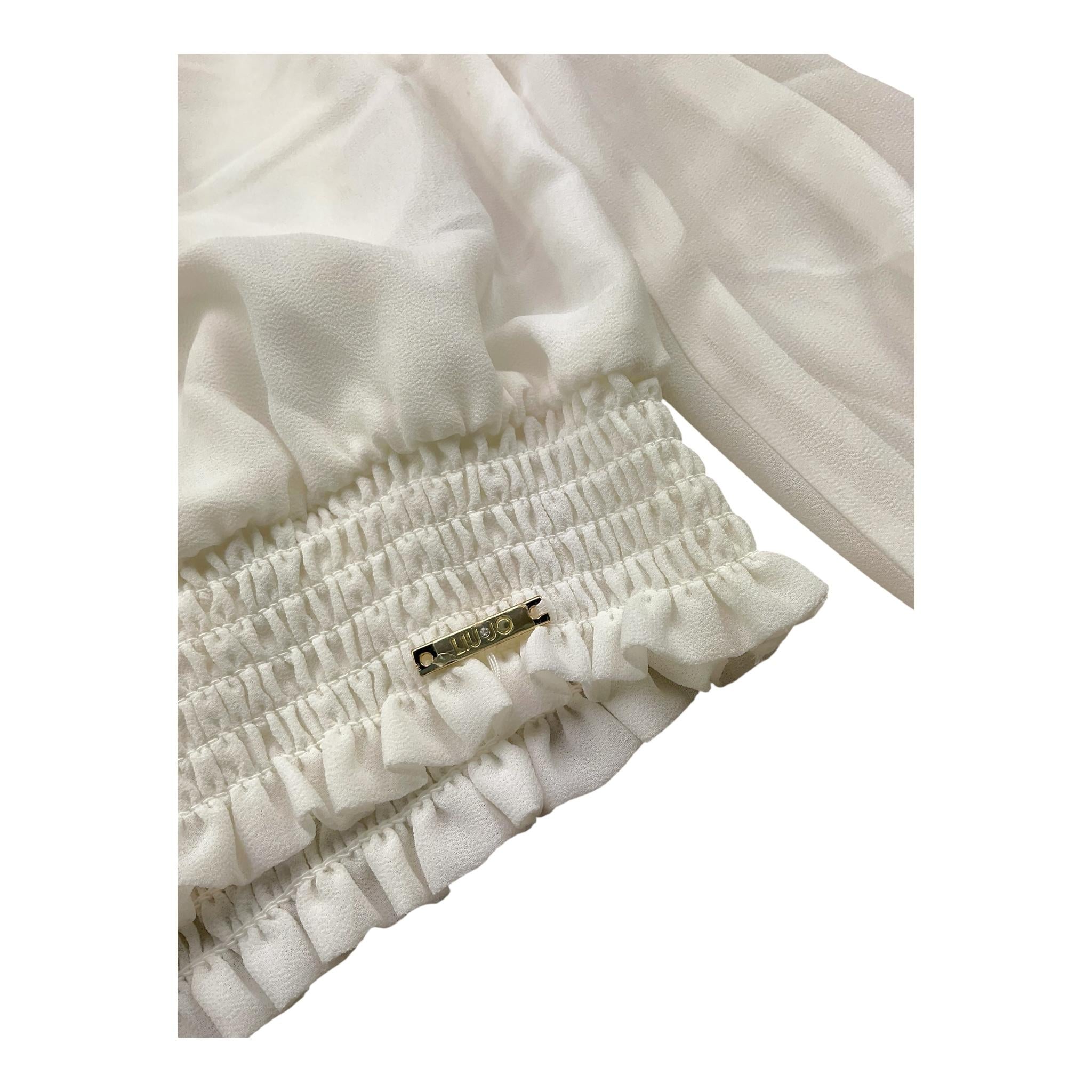 LIU JO camicia tinta unita velata Bianco per Bambina GF1056 BIANCO LIU JO