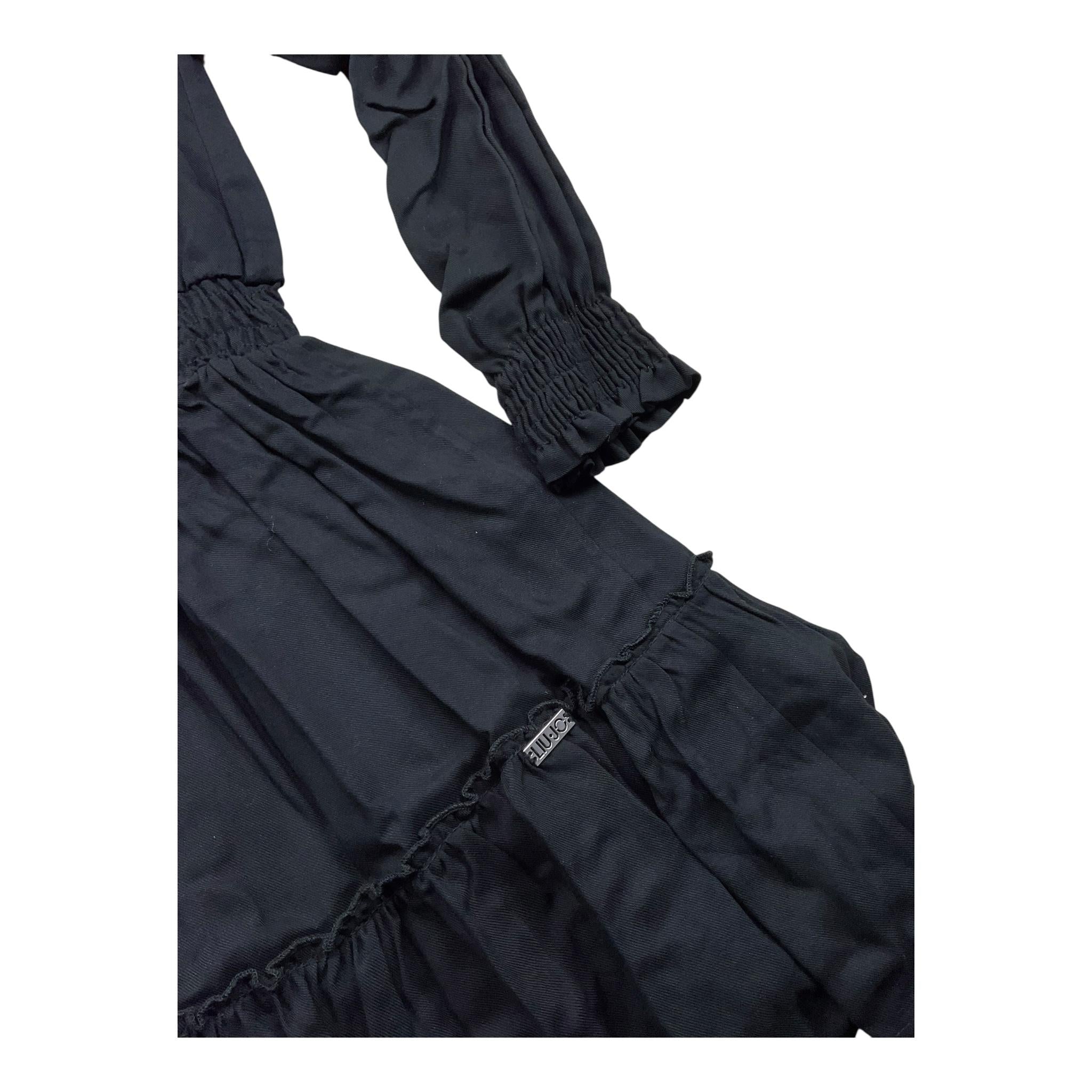 LIU JO abito manica lunga tinta unita Nero per Bambina GF3211 NERO LIU JO
