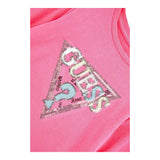 GUESS shirt girocollo tinta unita con stampa Fuxia per Neonata K4YI11K6YW4X FUXIA GUESS