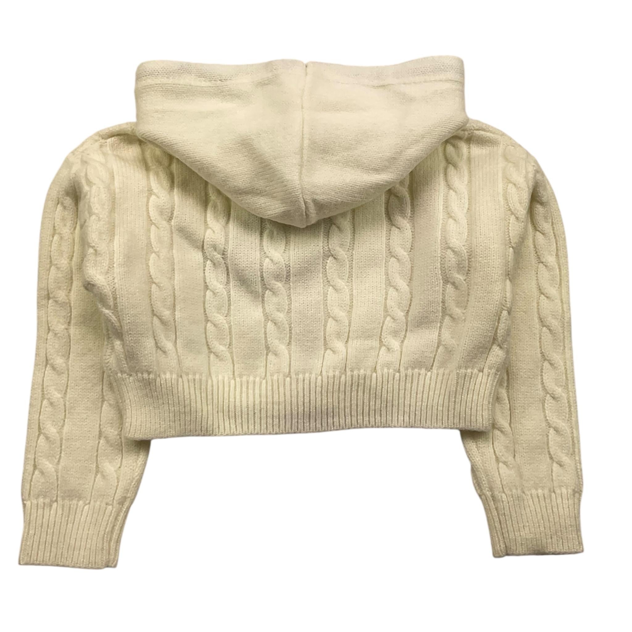 REFRIGIWEAR felpa in maglia tinta unita con zip e cappuccio Panna per Bambina RWG952 PANNA REFRIGIWEAR
