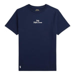 RALPH LAUREN t-shirt gircollo tinta unita con stampa in contrasto Blu per Bambino 323954963001 BLU RALPH LAUREN