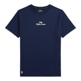 RALPH LAUREN t-shirt gircollo tinta unita con stampa in contrasto Blu per Bambino 323954963001 BLU RALPH LAUREN