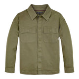 TOMMY HILFIGER camicia tinta unita con tasche Verde per Bambino KB0KB09079 VERDE TOMMY HILFIGER