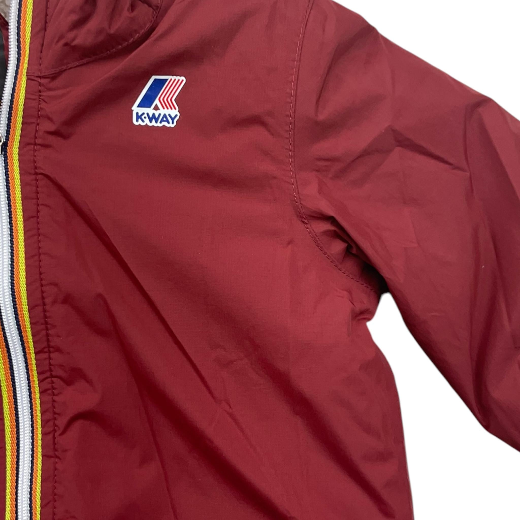 K-WAY giubbino tinta unita con zip e cappuccio Bordeaux per Neonato K7142RW BORDEAUX K-WAY