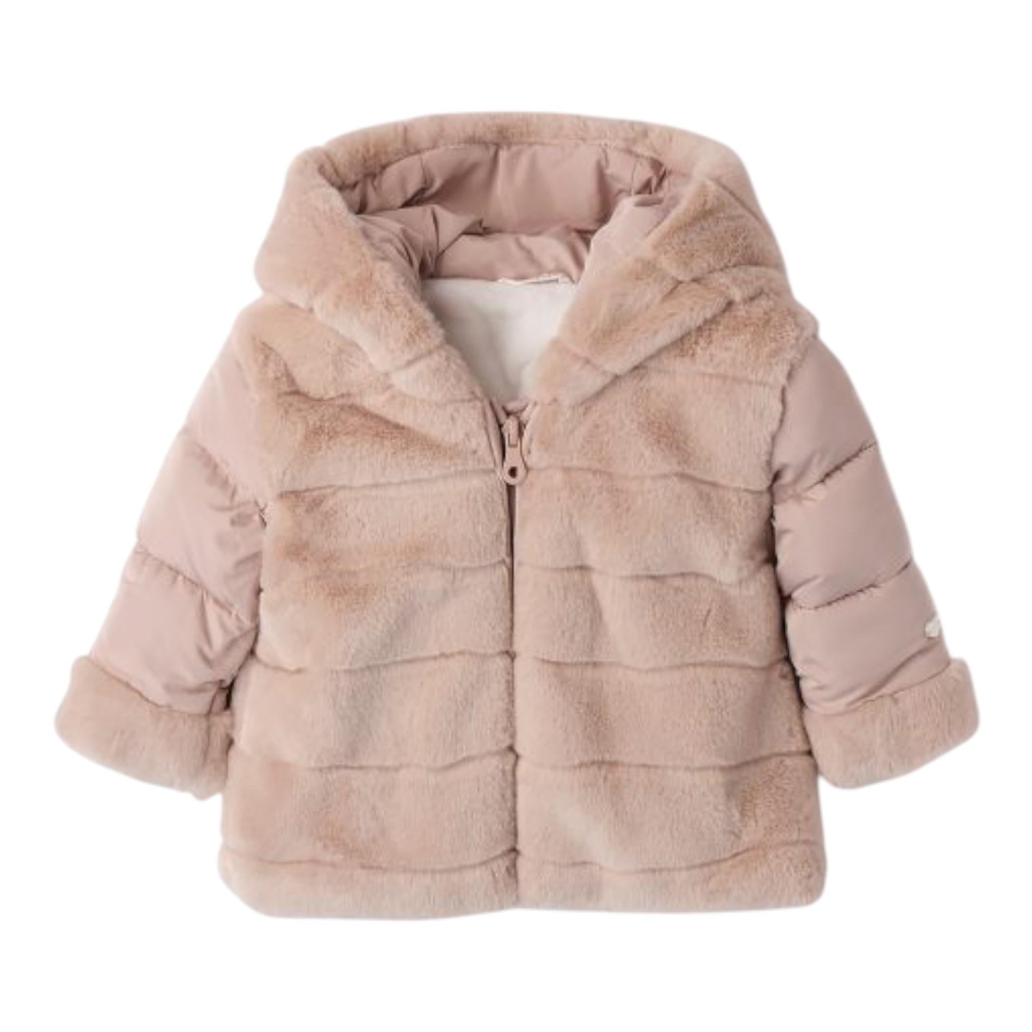 MINI BANDA giubbino tinta unita con zip e cappuccio Beige per Neonata 3A783 BEIGE MINI BANDA