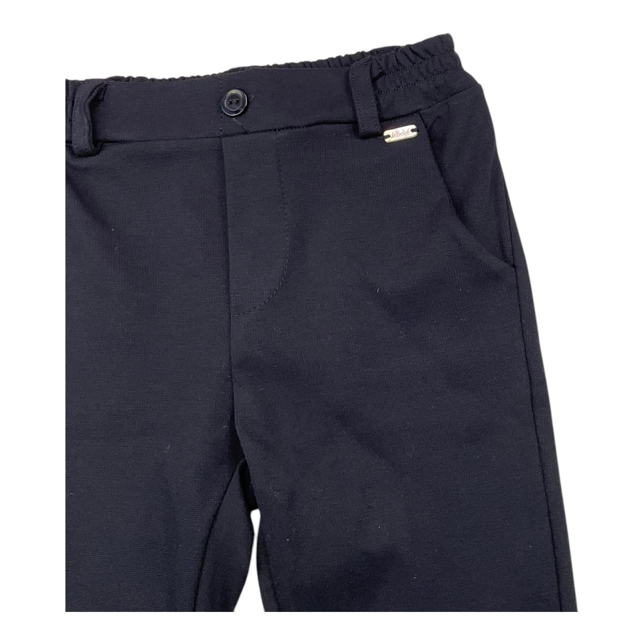 LE BEBE' pantalone tinta unita con elastico in vita Blu per Neonato LBB5230 BLU LE BEBE'
