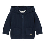 MAYORAL cardigan tinta unita con cappuccio e zip Blu per Neonato 2309 BLU MAYORAL