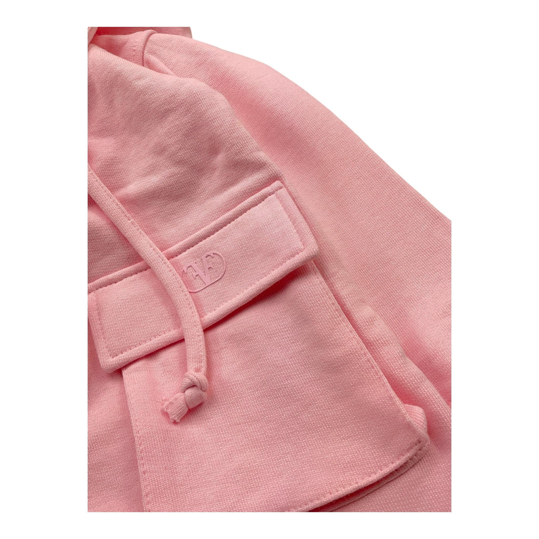 FUN & FUN abito felpa tinta unita con cappuccio Rosa per Neonata FBDR00085N ROSA FUN & FUN