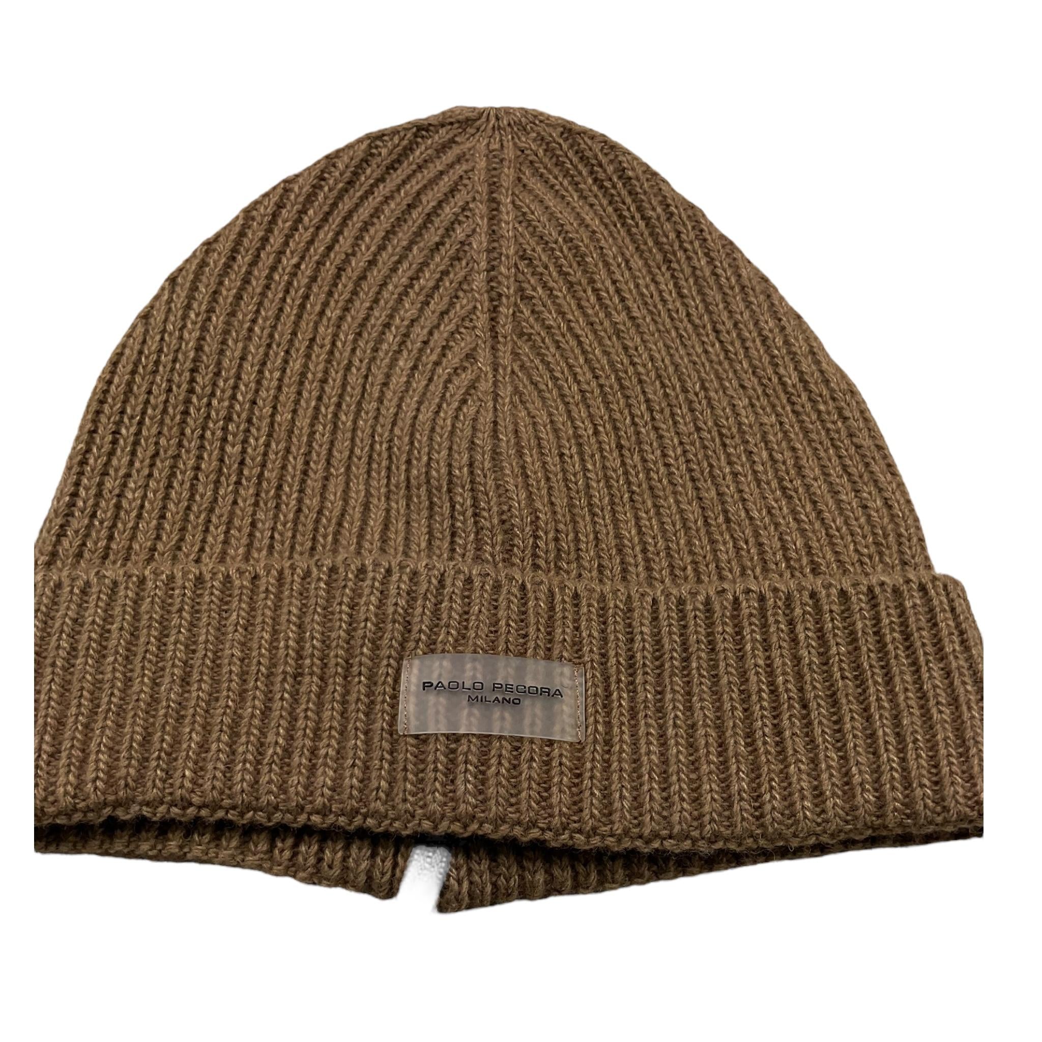 PAOLO PECORA cappello tinta unita con logo Cammello per Bambino PP4162 CAMMELLO PAOLO PECORA