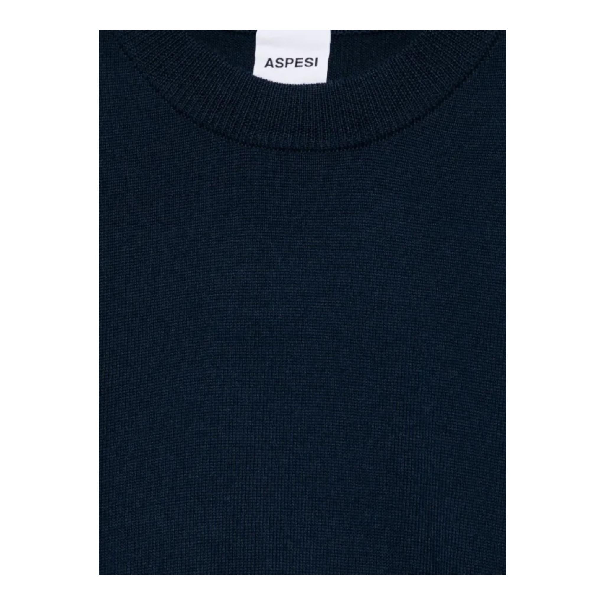 ASPESI maglia tinta unita girocollo Blu per Bambino F24033MAEM9088 BLU ASPESI