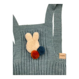 MARLU' completo 2pz-salopette tinta unita con bottoni-body Verde per Neonato COAM VERDE MARLU'